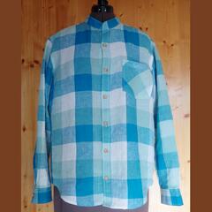 Men's Checkered Shirt Aquamarine