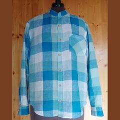 Men's Chequered Shirt Aquamarine